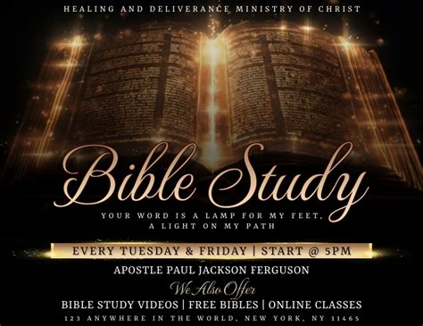 Free Bible Study Flyer Templates For Ministry Events