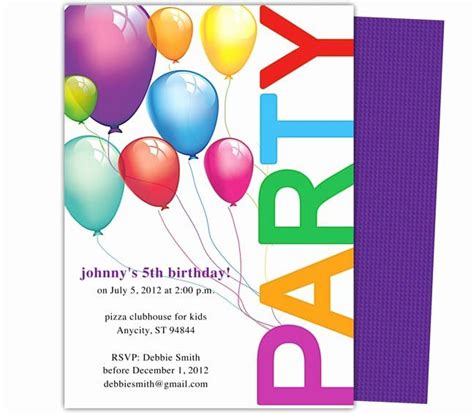 Free Birthday Invitation Templates In Microsoft Word