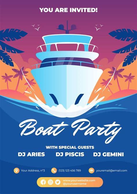 Free Boat Party Flyer Templates For Download