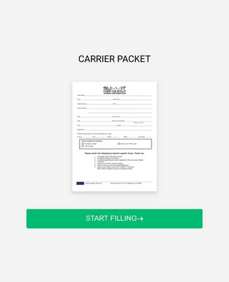 Free Carrier Packet Template Download Now