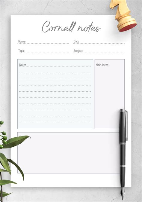 Free Cornell Notes Template For Effective Note Taking