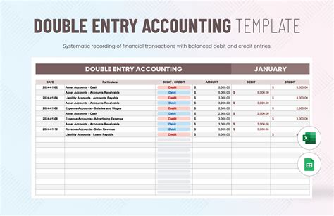 Free Double Entry Accounting Excel Template Download