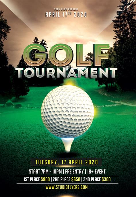 Free Editable Golf Tournament Flyer Template Download