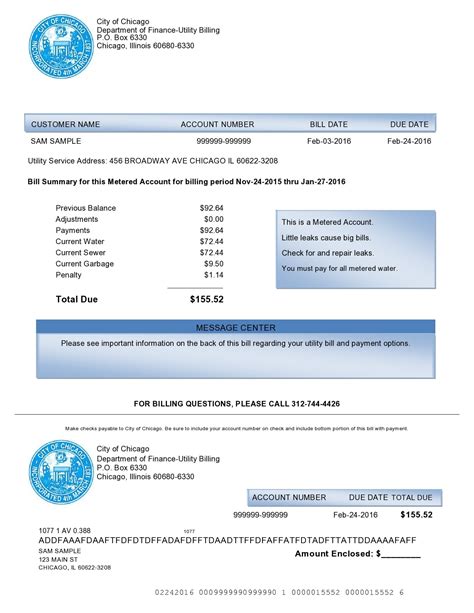 Free Fake Utility Bill Template Download