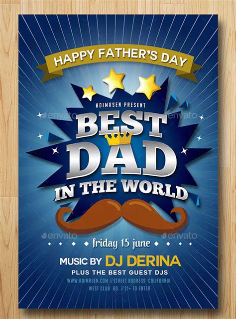 Free Fathers Day Flyer Templates To Delight Your Dad