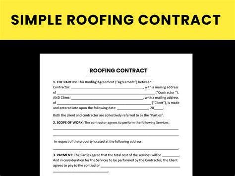 Free Fill-In-The-Blank Roofing Contract Template For Contractors