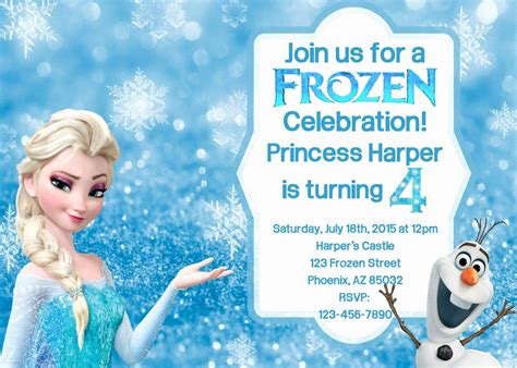 Free Frozen Birthday Invitation Template Design