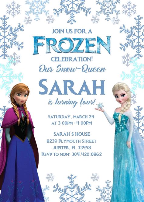 Free Frozen Birthday Party Invitation Templates