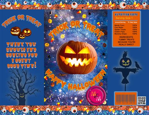 Free Halloween Chip Bag Template Printable Design