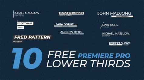 Free Lower Thirds Premiere Pro Templates Download