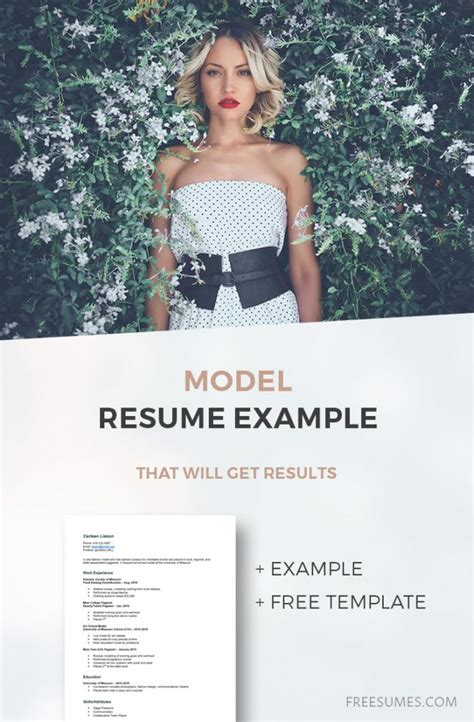 Free Modeling Resume Template And Building Guide