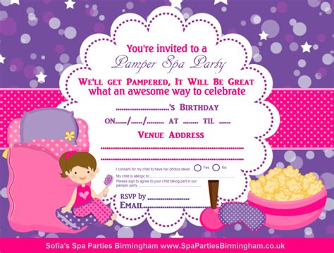 Free Pamper Party Invite Templates To Wow Your Guests