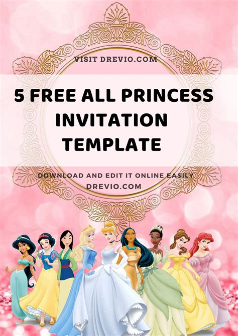 Free Princess Party Invitation Templates To Download Now