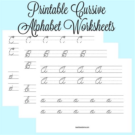 Free Printable Cursive Letter Templates For Handwriting Practice