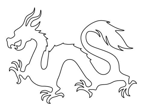 Free Printable Cut Out Chinese Dragon Template