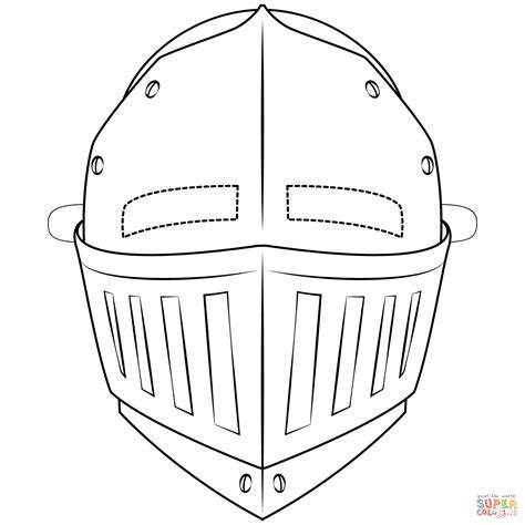 Free Printable Knight Helmet Template Download