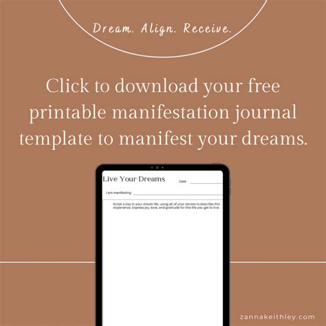 Free Printable Manifestation Journal Template To Boost Your Dreams