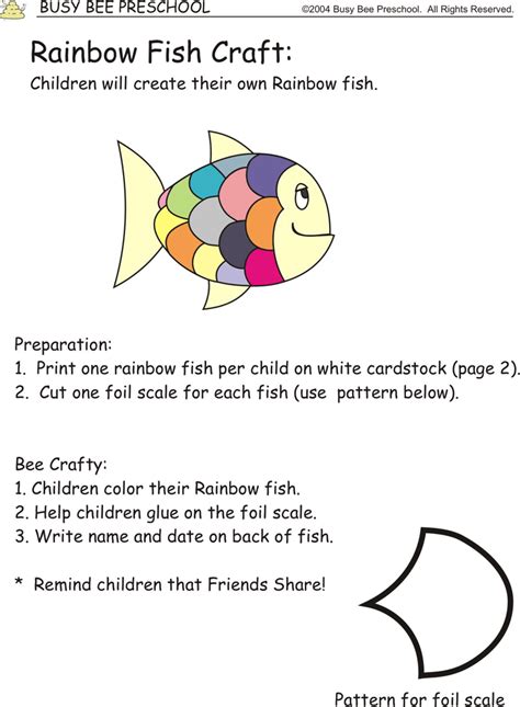 Free Rainbow Fish Template Download