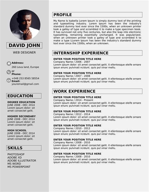 Free Resume Template Download Pages For Job Seekers