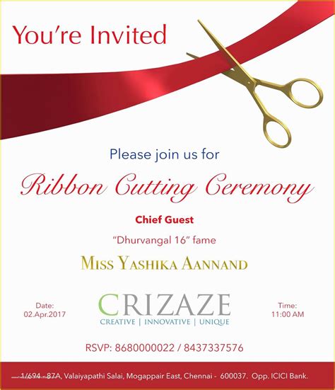 Free Ribbon Cutting Invitation Template Download