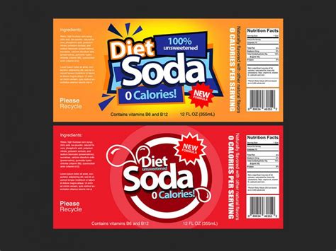 Free Soda Can Label Template Design Download