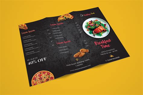 Free Tri Fold Restaurant Brochure Template Download