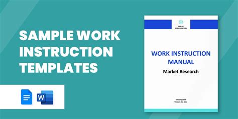 Free Work Instructions Template In Word Format