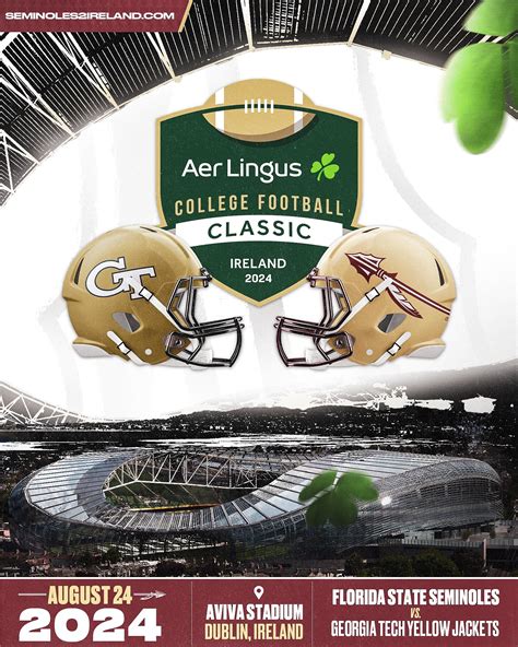 Fsu Vs Ga Tech Ireland Game Tickets On Sale