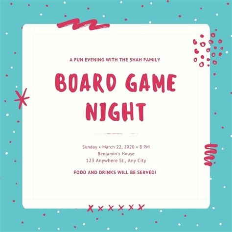 Game Night Invitation Template Designs And Ideas