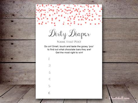 Get A Free Dirty Diaper Game Template Instantly