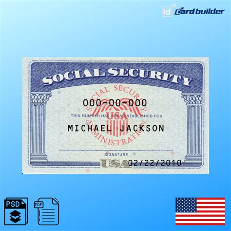 Get Free Social Security Card Template Now