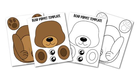 Get Instant Fun With 5 Bear Puppet Templates