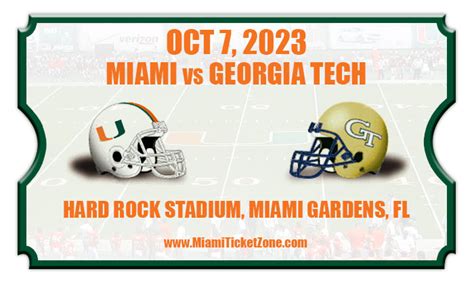 Get Miami Hurricanes Vs Georgia Tech Tickets Fast