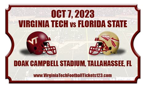 Get Virginia Tech Vs Fsu Tickets On Sale Now