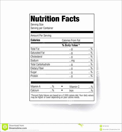 Get Your Free Editable Nutrition Facts Template Now