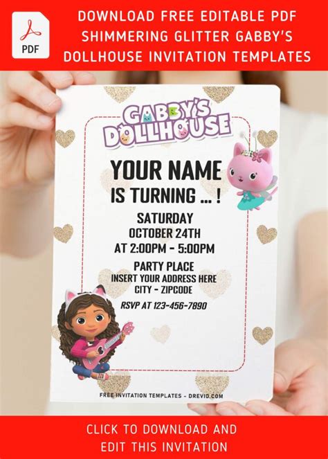 Get Your Free Gabby Dollhouse Invitation Template Now