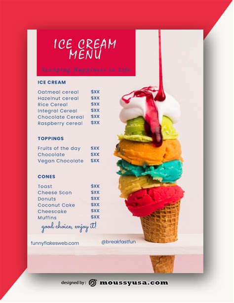 Ice Cream Menu Template: Sweet Treats Made Easy