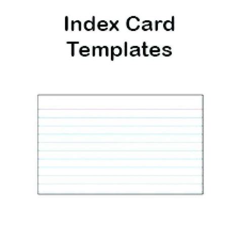 Index Card Word Template For Organized Note Taking