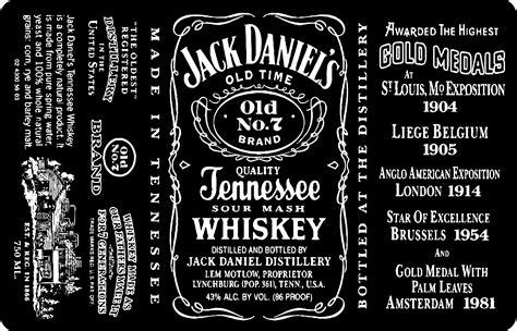 Jack Daniels Label Template Design And Download