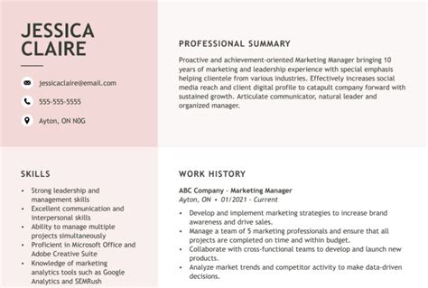 Jessica Claire Resume Template Download And Review