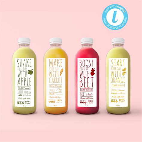 Juice Bottle Label Template Design And Download