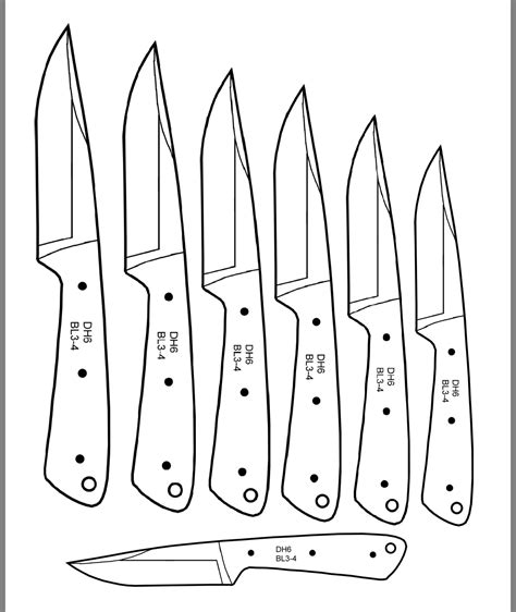 Knife Templates With Precise Dimensions For Makers