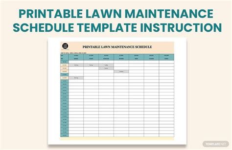 Lawn Service Schedule Template For Landscapers