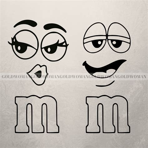 M&M Face Template Printable Fun For Kids