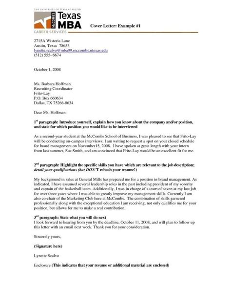 Mccombs Cover Letter Template For Mba Applicants