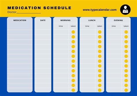 Medication Schedule Template For Google Sheets