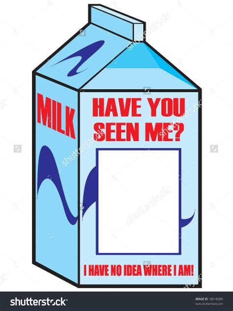 Missing Person Milk Carton Template Design