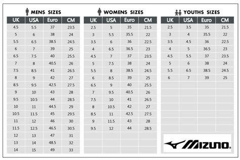 Mizuno Tech Suit Size Chart Guide