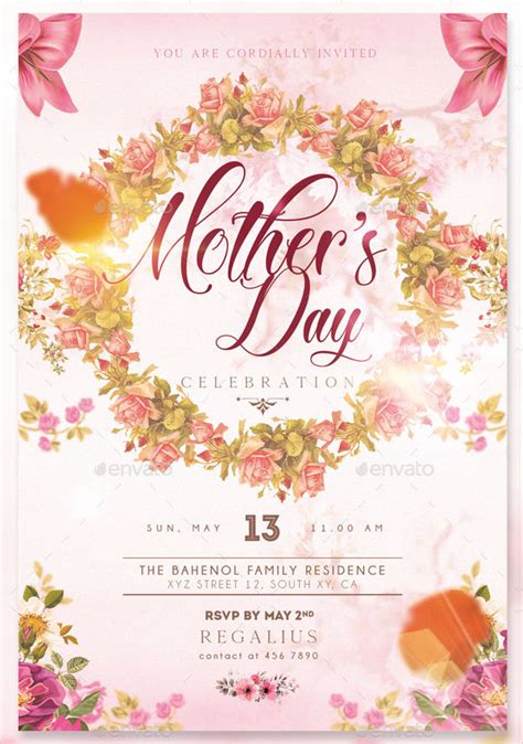 Mothers Day Invitation Card Templates And Ideas