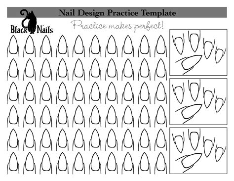 Nail Art Design Templates For Practice And Perfection